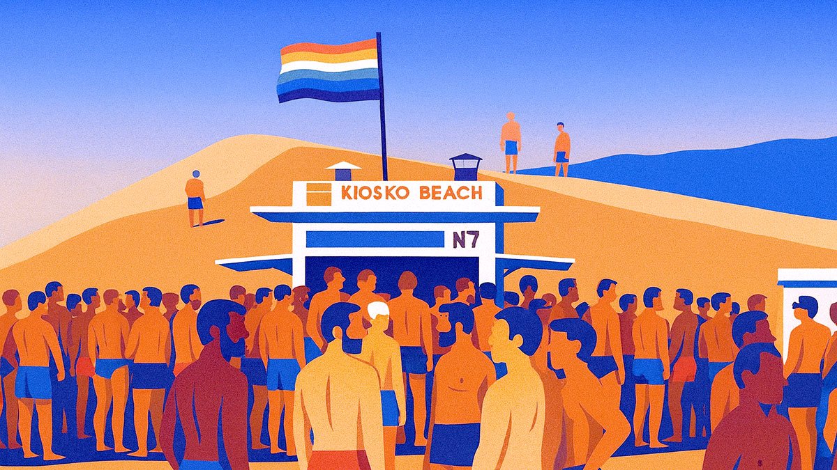 Playa del Ingles gay beach with dunes
