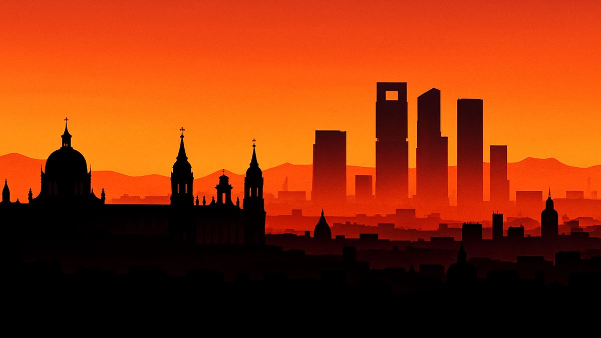 madrid impression at night