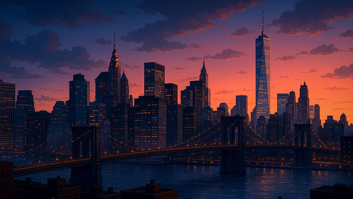 NYC in evening light