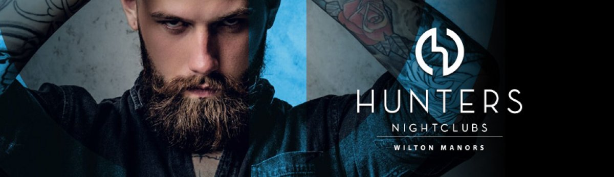 Hunters Nightclub with logo