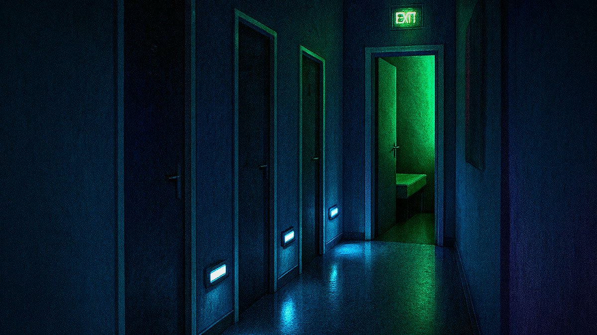 Cabins in the cruising area of Flex gay sauna Athens