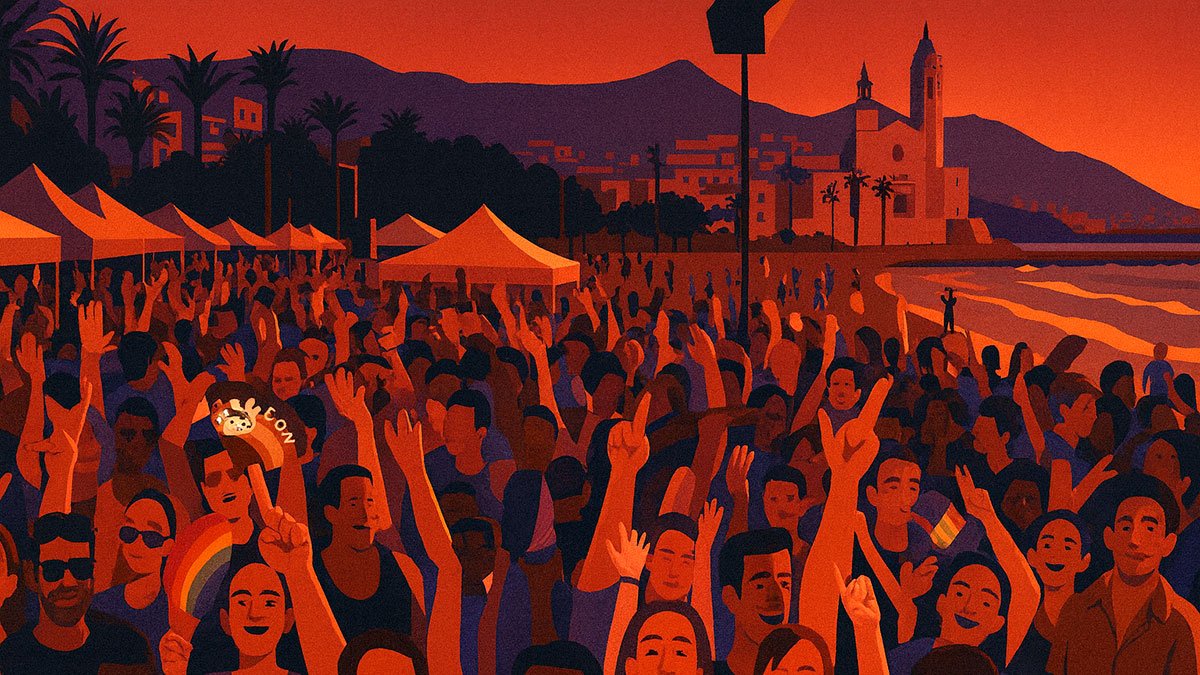 SItges pride party at the beach