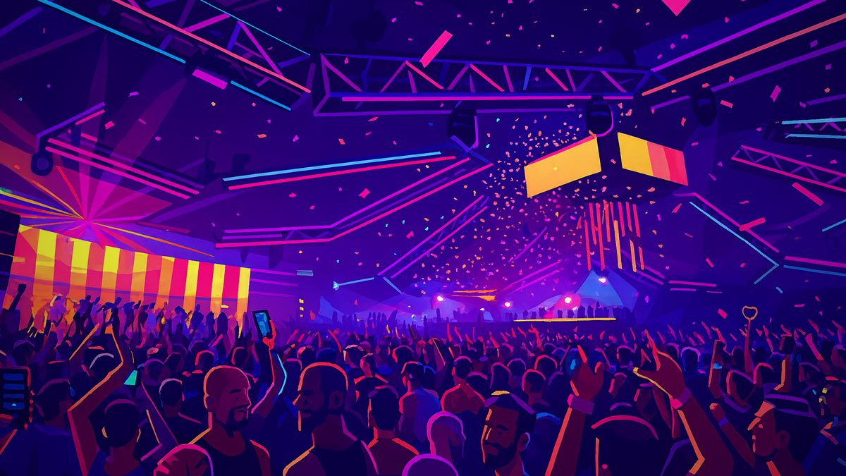 large mardi gras gay party