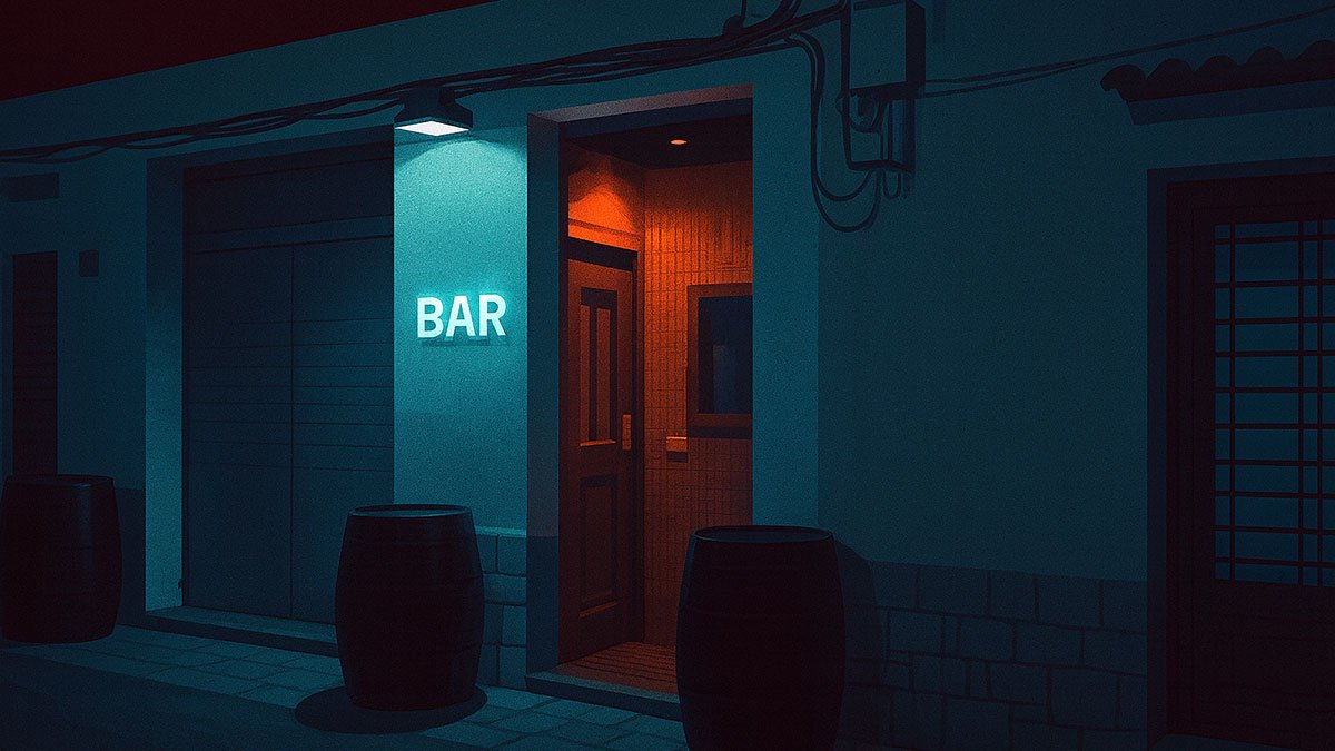 Bukkake cruise bar entrance