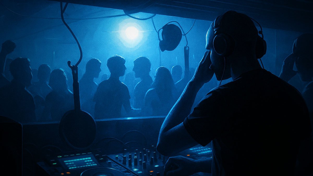 Dancefloor of Tillatec Amsterdam with DJ