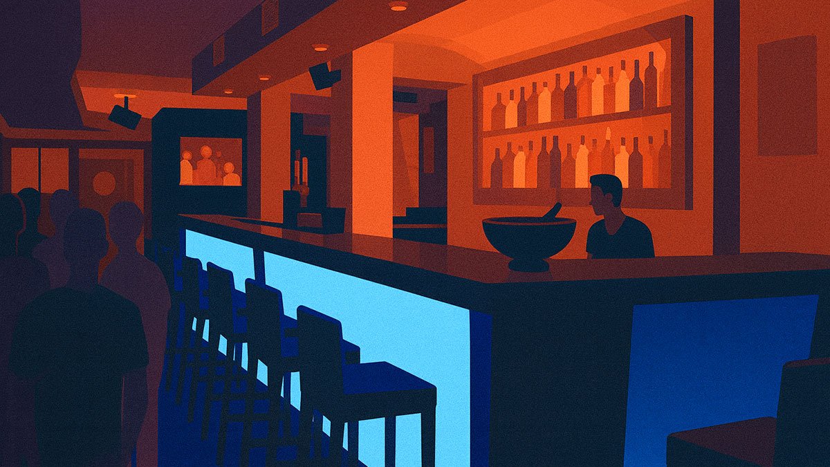 The bar of El Piano Sitges