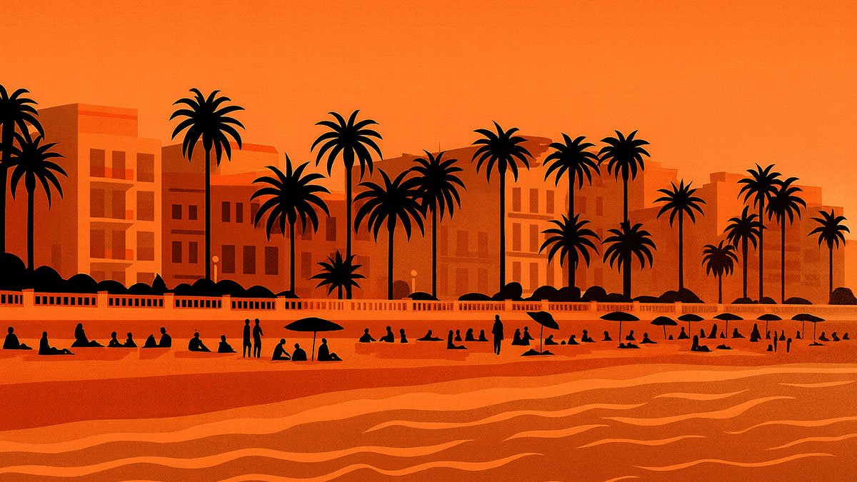 beach at boulevard Sitges