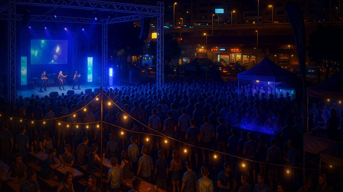 Maspalomas Pride main stage at Yumbo in Playa del Ingles