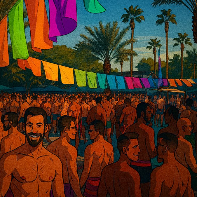 Pool party in Palm Springs