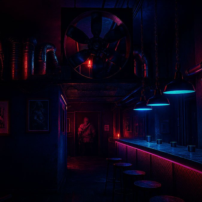 Bar of cruise bar OpenMind Barcelona