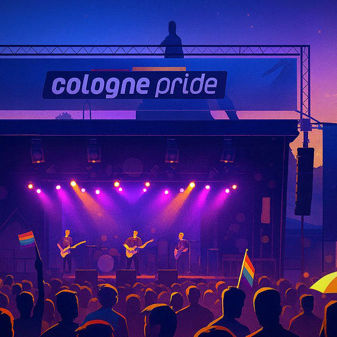 Cologne Pride party at Heumarkt