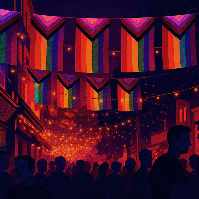 Canal Street Manchester Pride party