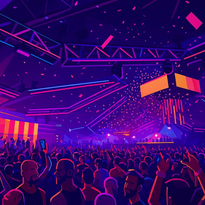 large mardi gras gay party