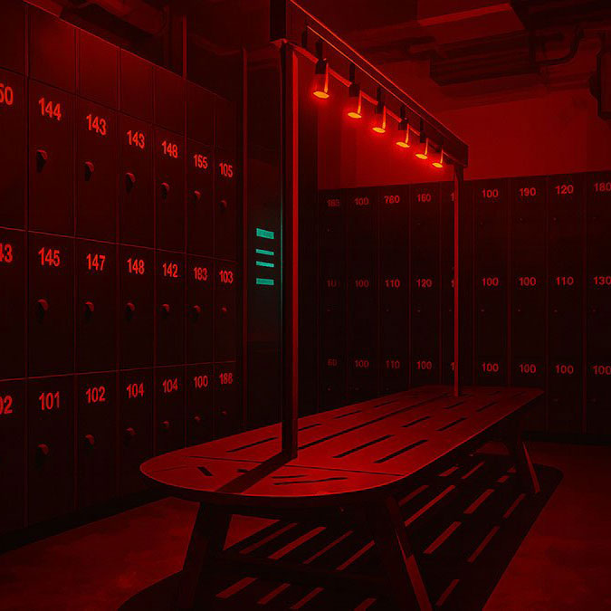 Lockerroom of Trombeta Bath gay sauna Lisbon