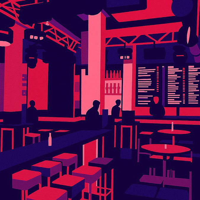 interior of Raidd Bar Paris