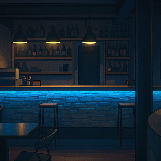 The bar of Sauna Metro Centrale Milan