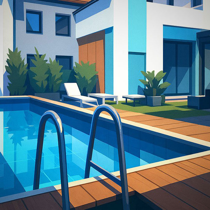 outside pool of sauna Liquid Verona