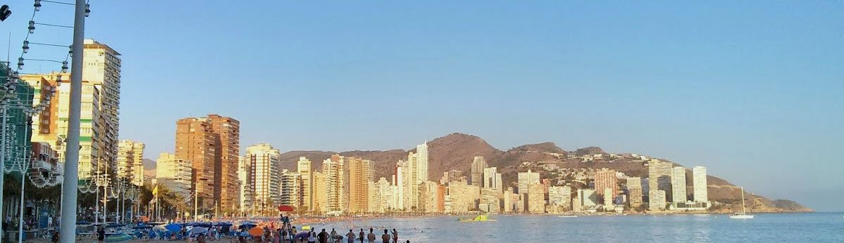 Benidorm beach and skyline