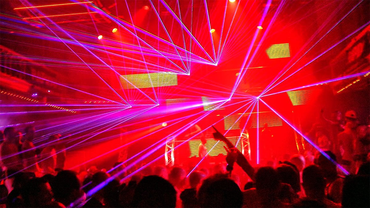indoor gay dance party