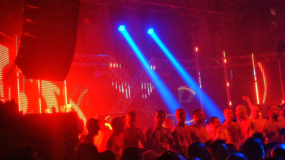 indoor gay dance party