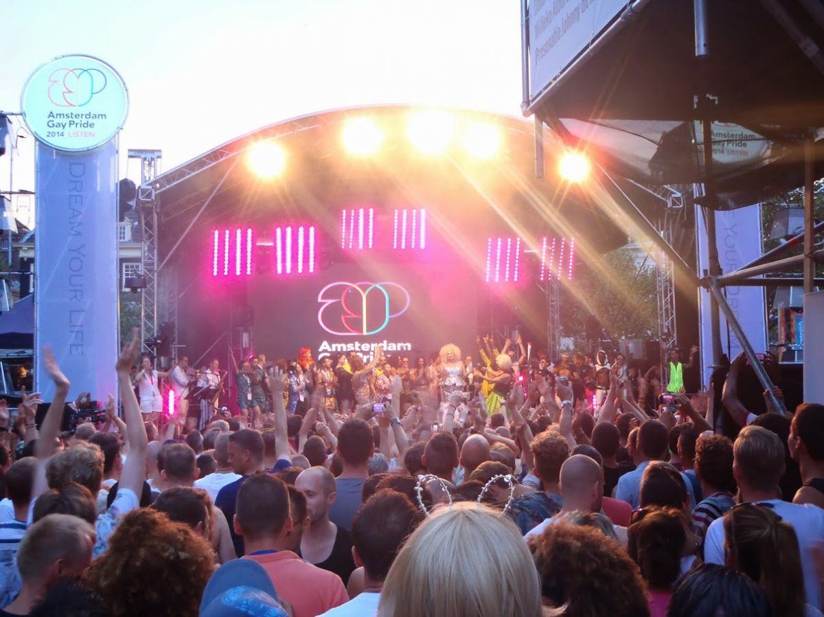 Pride party at Dam square