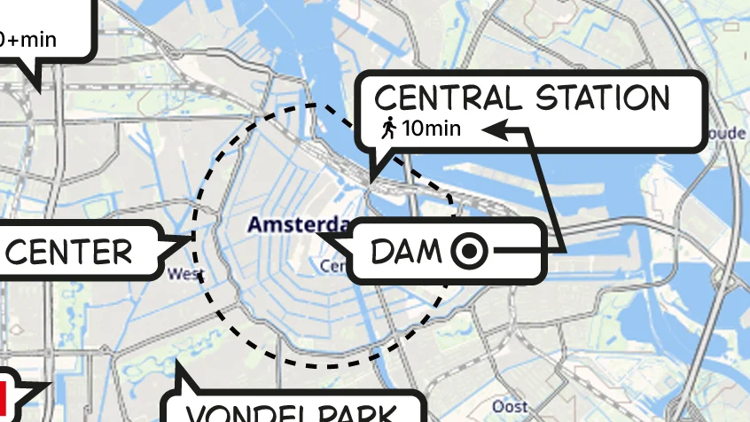 hotel map amsterdam