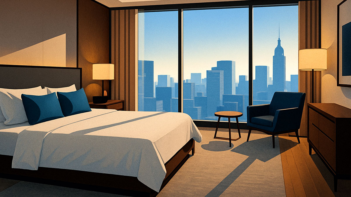 hotel room illustration